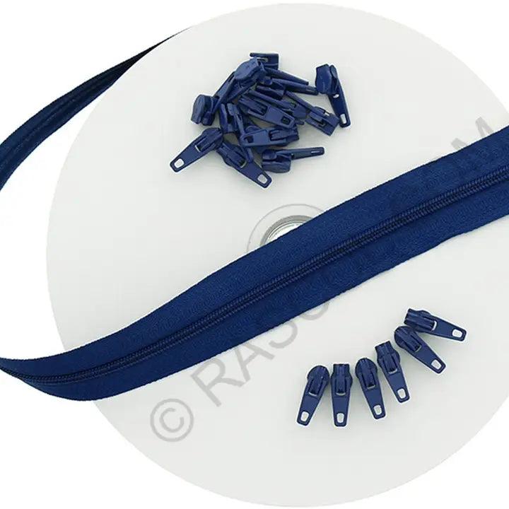 Rouleau de 10 mètres de fermeture nylon - Bleu roy