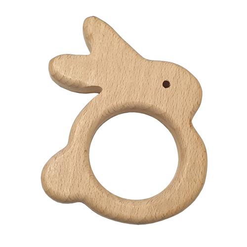 Wooden teeth ring - rabbit