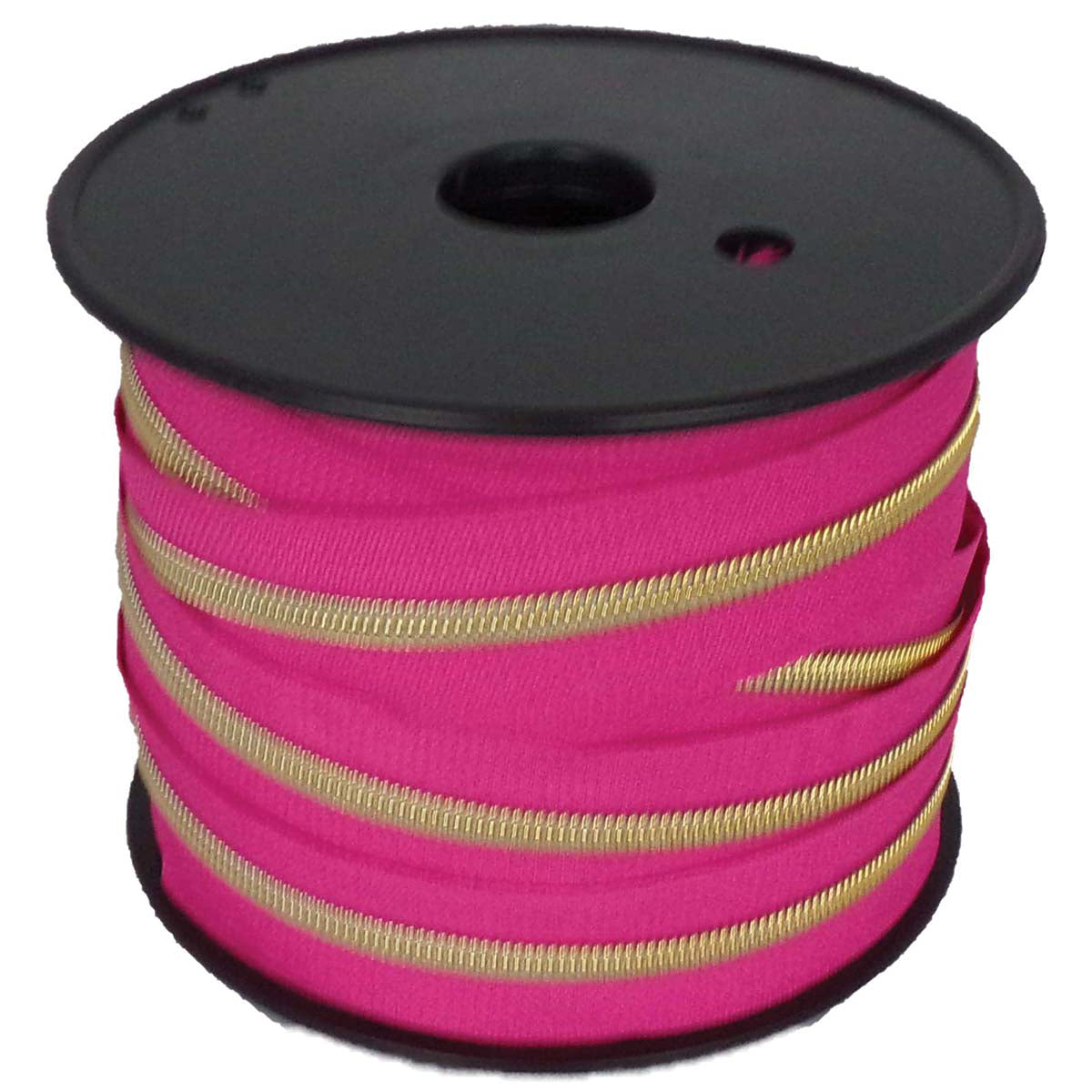 Fermeture nylon 5 mm lurex - Fuchsia et or