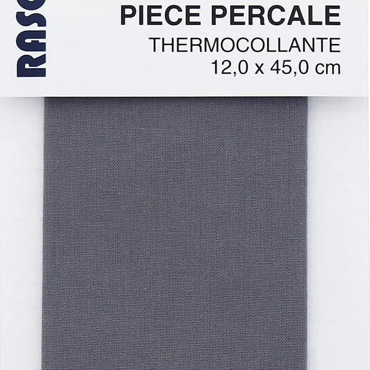 Thermocollant percale for repair - slate gray