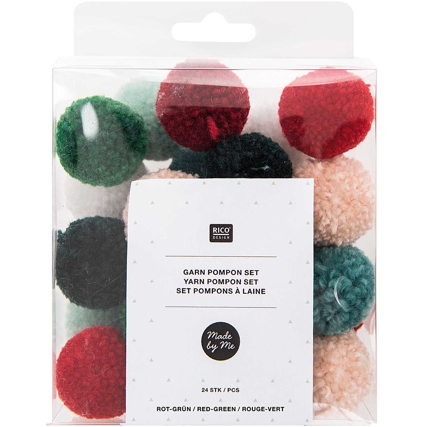 Set von 24 Wollpompoms - Jolly Christmas Classic Classic