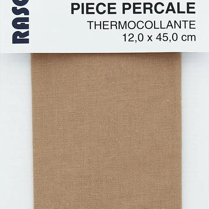 Thermocollant Percale zur Reparatur - dunkles Beige