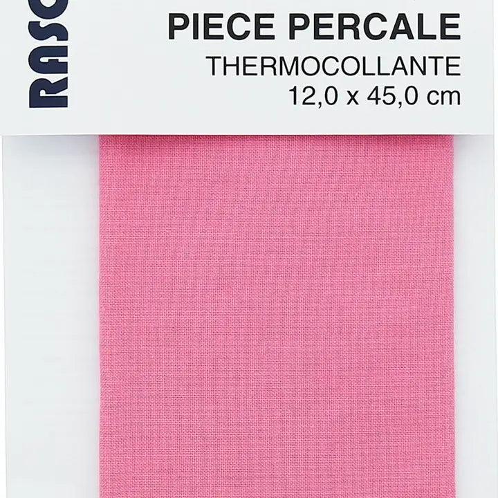 Percale thermocollante pour réparation - Rose