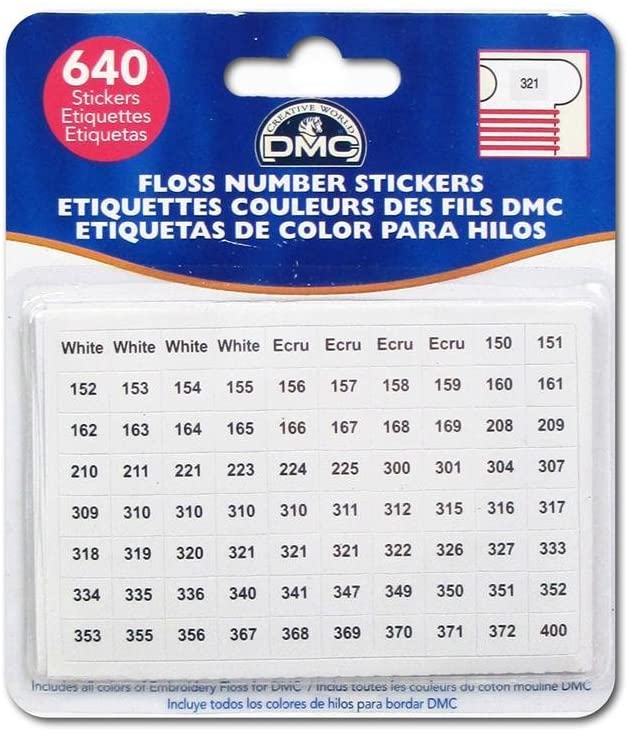 DMC wire sticker labels