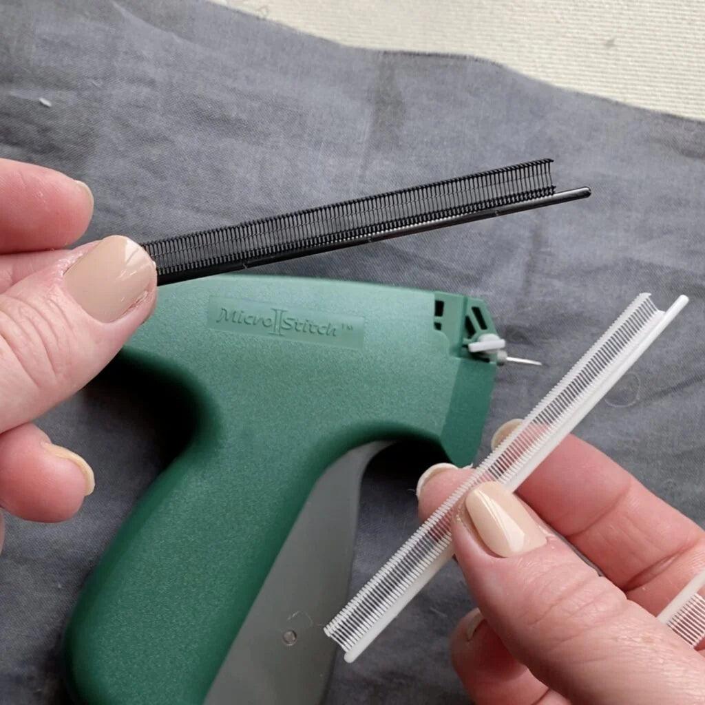 Building gun kit with microstitch staples