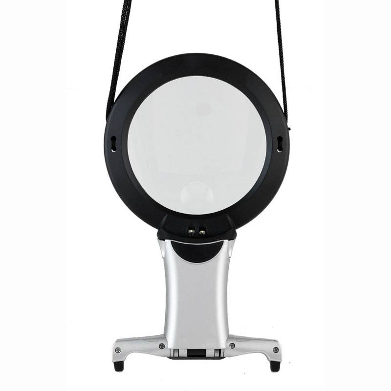 Loupe sautoir avec éclairage LED et socle Daylight