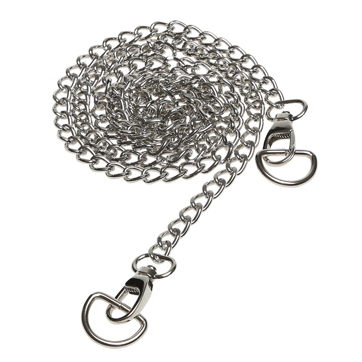 120 cm handbag chain with d -silver rings