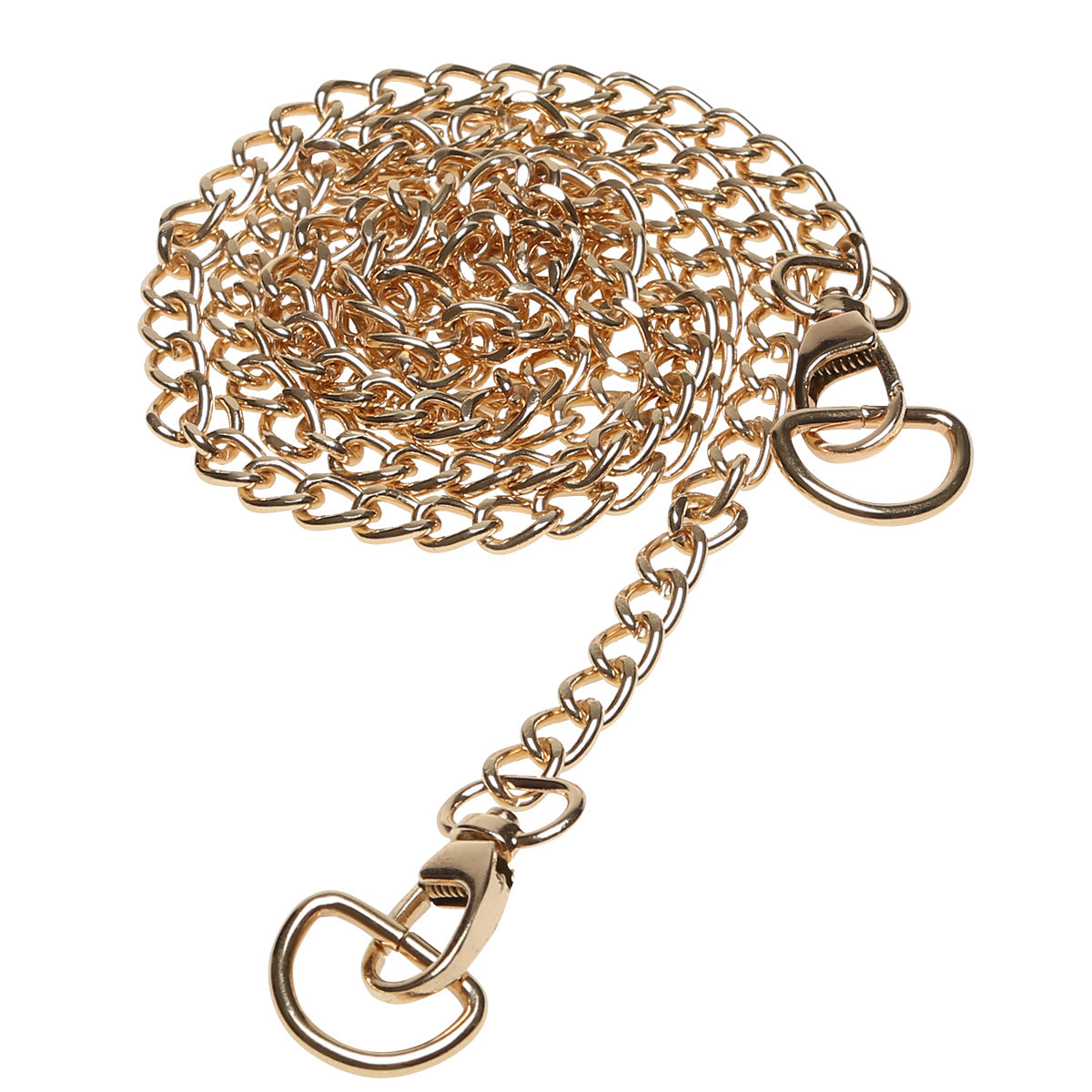 120 cm Handtaschenkette mit d - goldenen Ringen