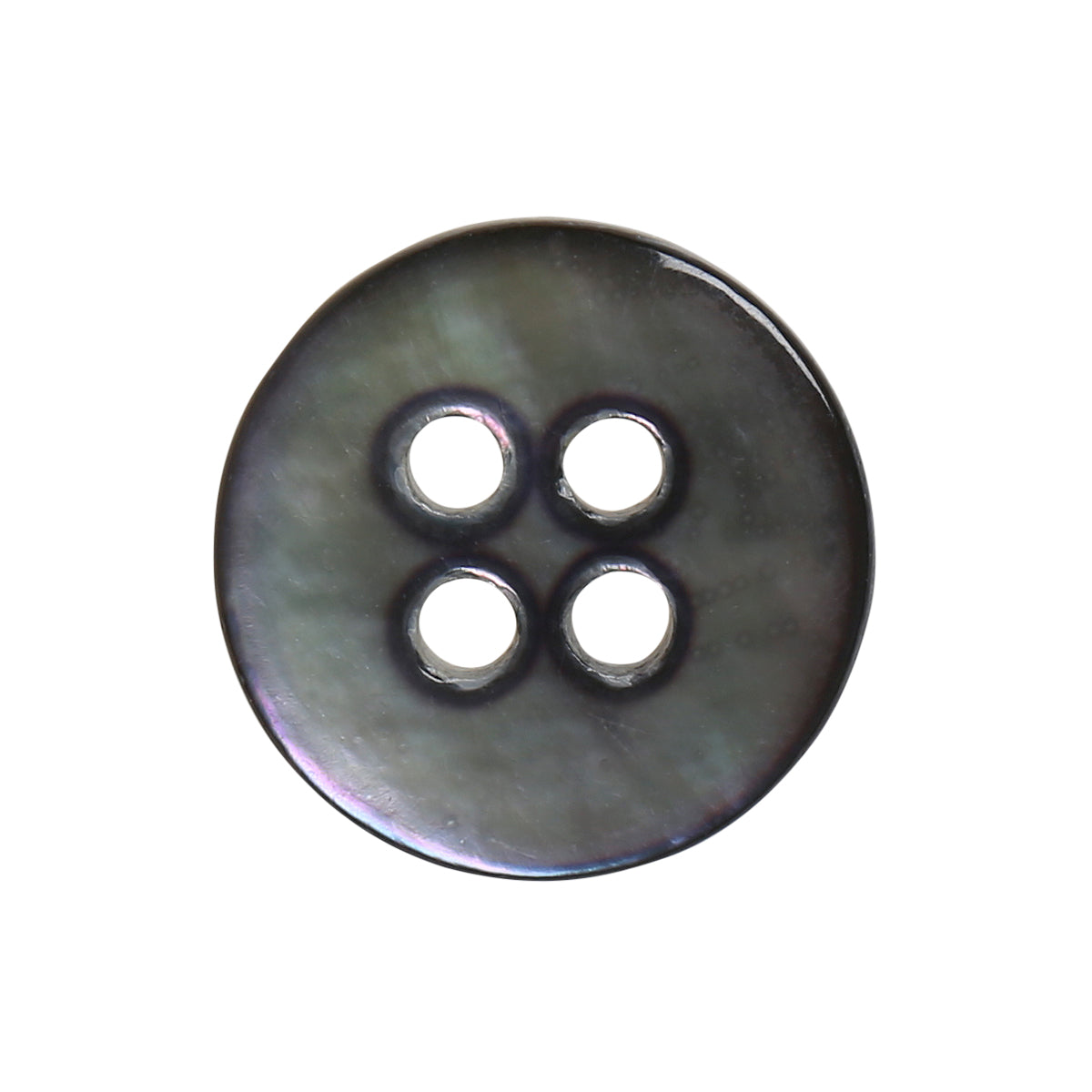 Set of 8 buttons 4 mother -of -pearl 12 mm - black