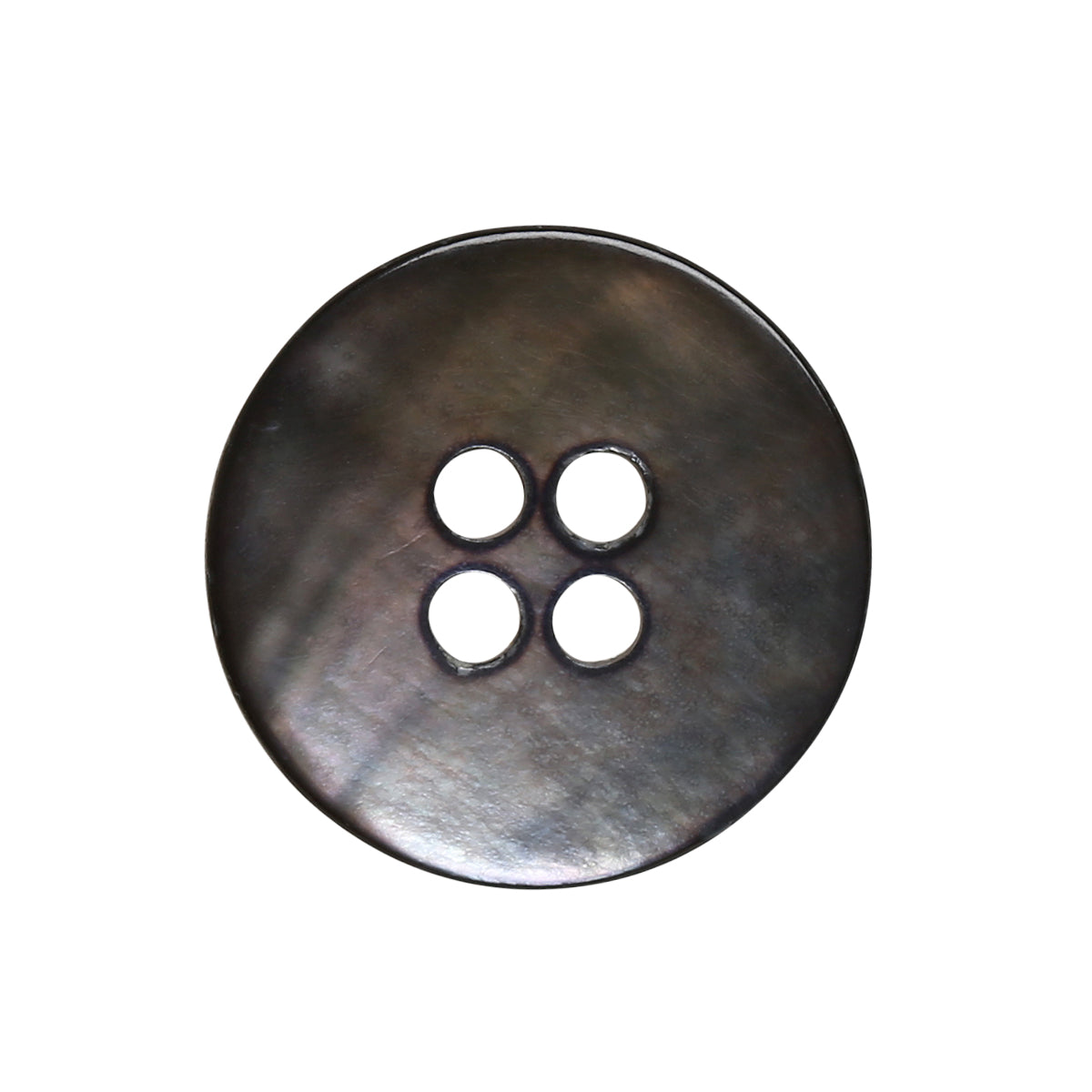 Set of 8 buttons 4 mother -of -pearl 15 mm - black