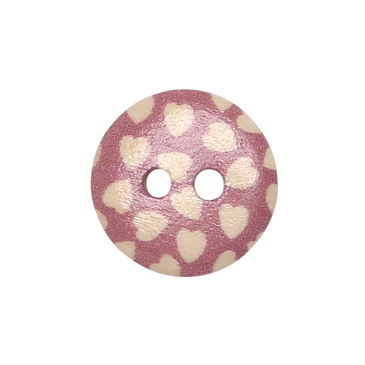 Set of 8 wooden pimples 15 mm - pink heart