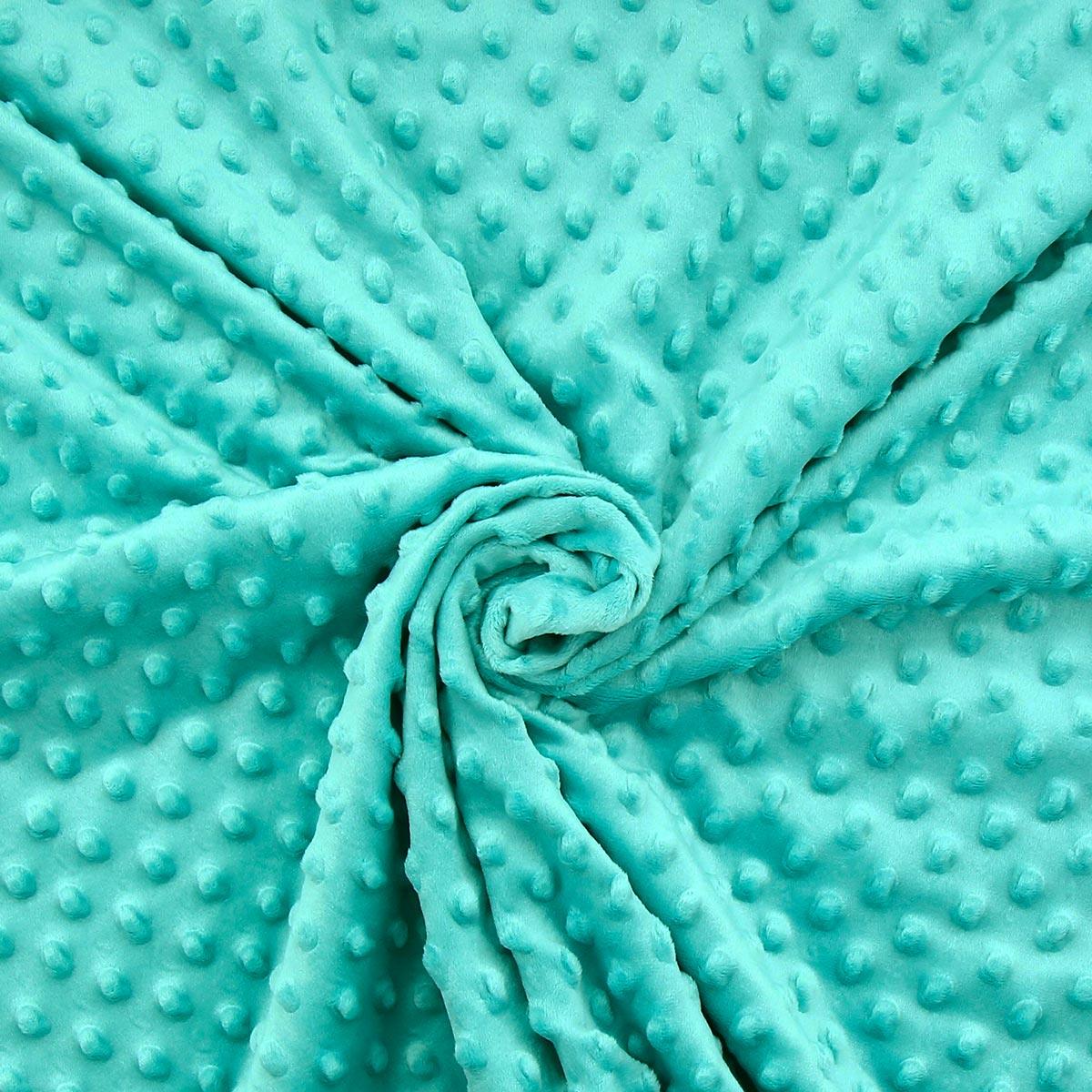 Pois Minky fabric - Lagon