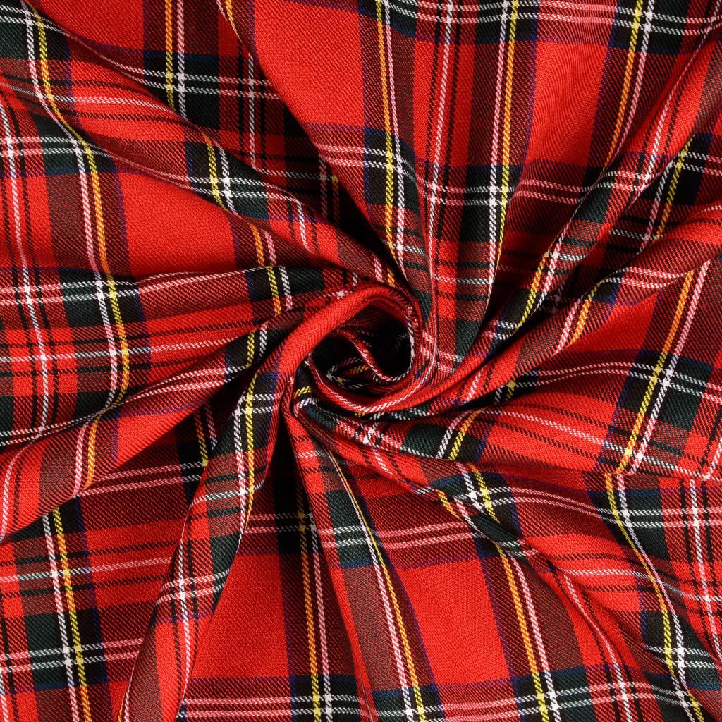 Tissus tartan écossais - Rouge