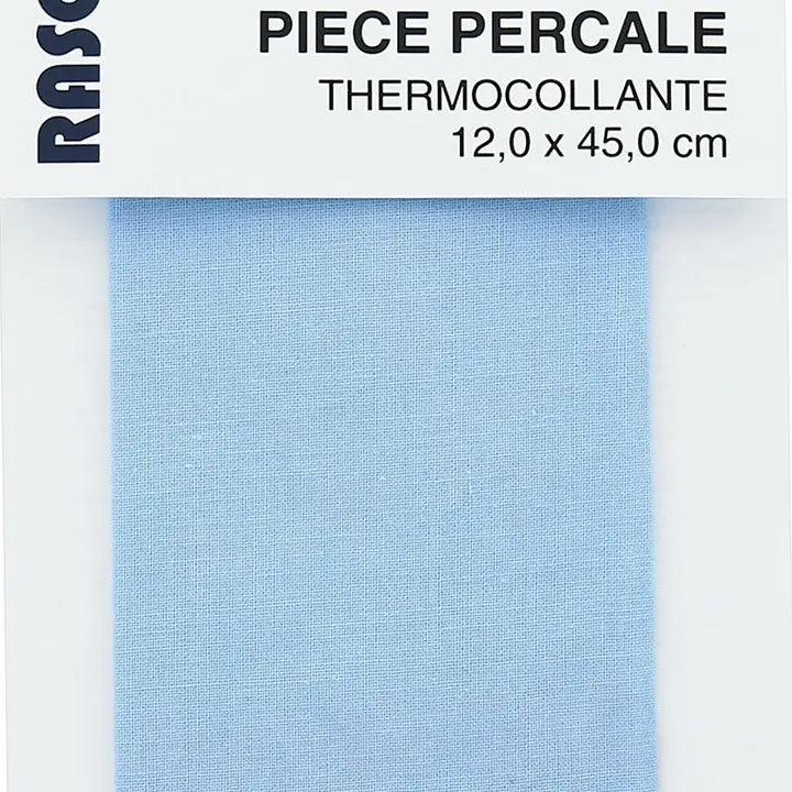 Percale thermocollante pour réparation - Bleu ciel