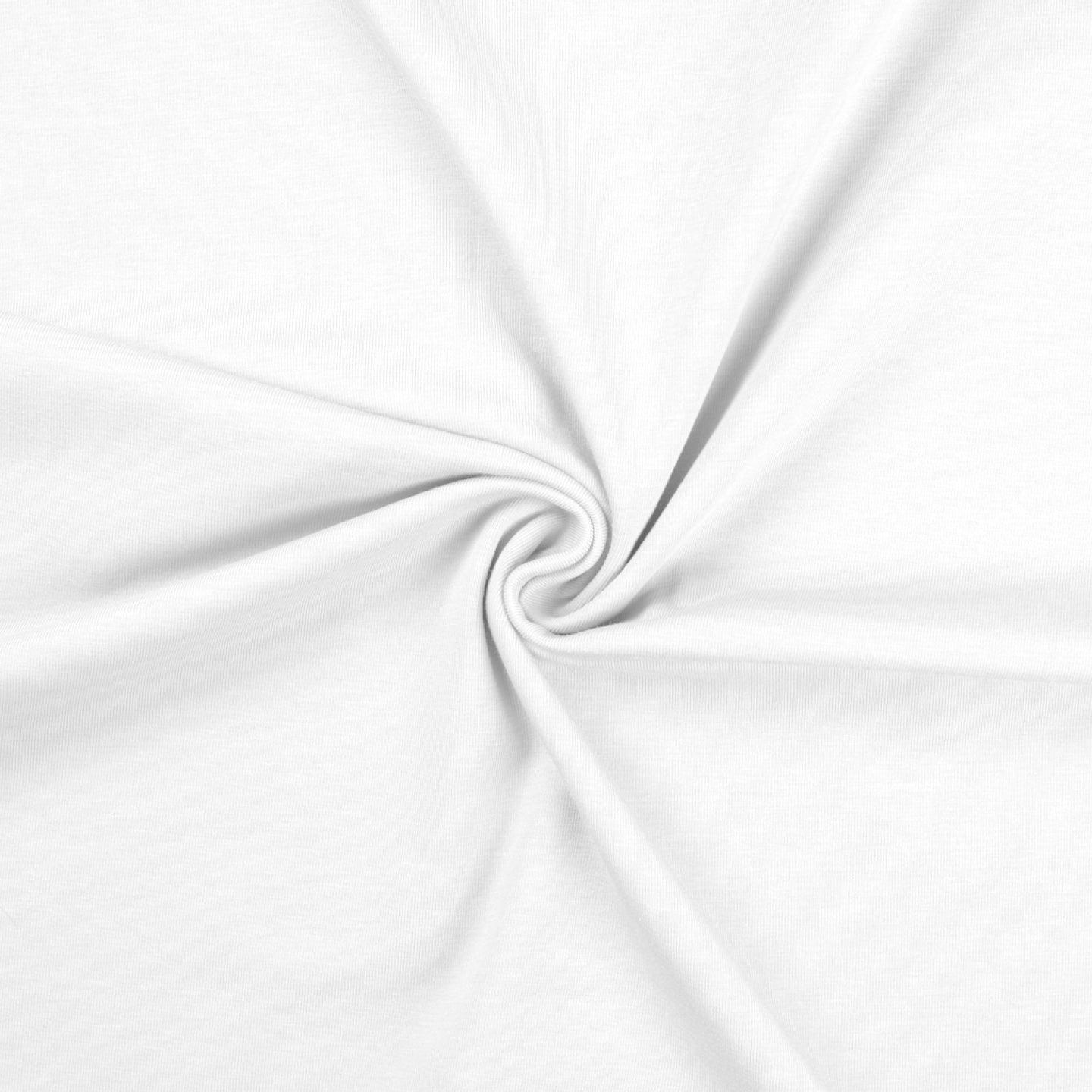 Tissu jersey coton - Blanc