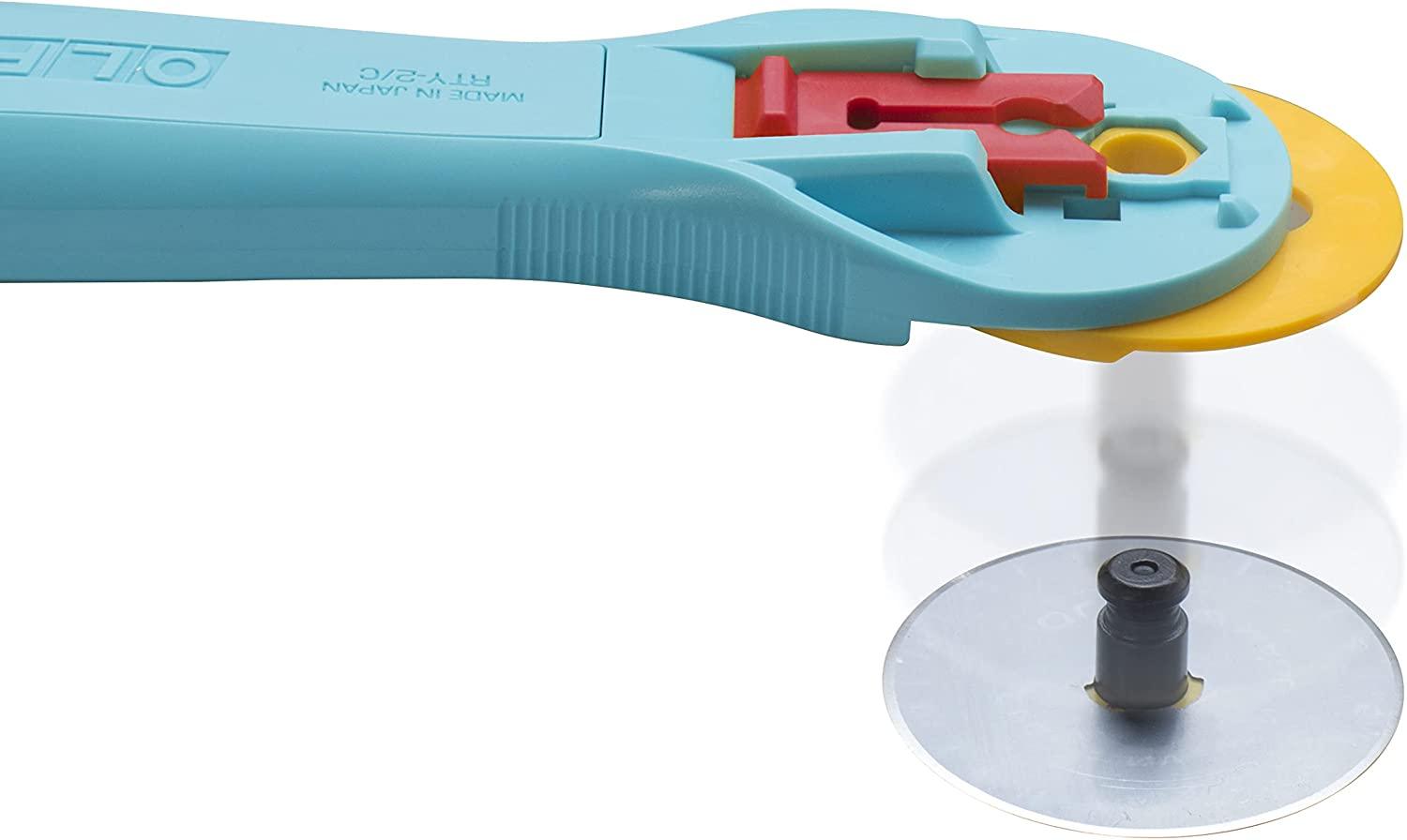 Cutter circulaire ergonomique Turquoise Olfa 45mm