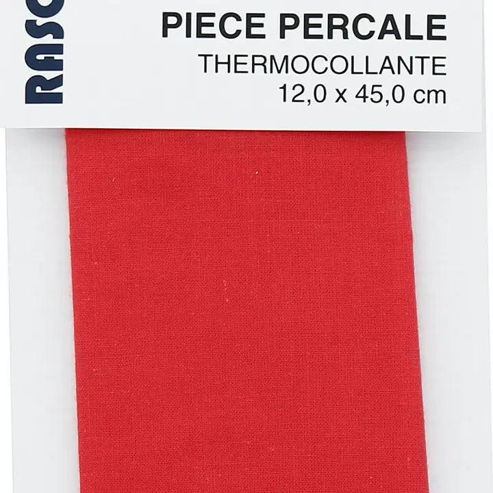 Percale thermocollante pour réparation - Rouge vermillon