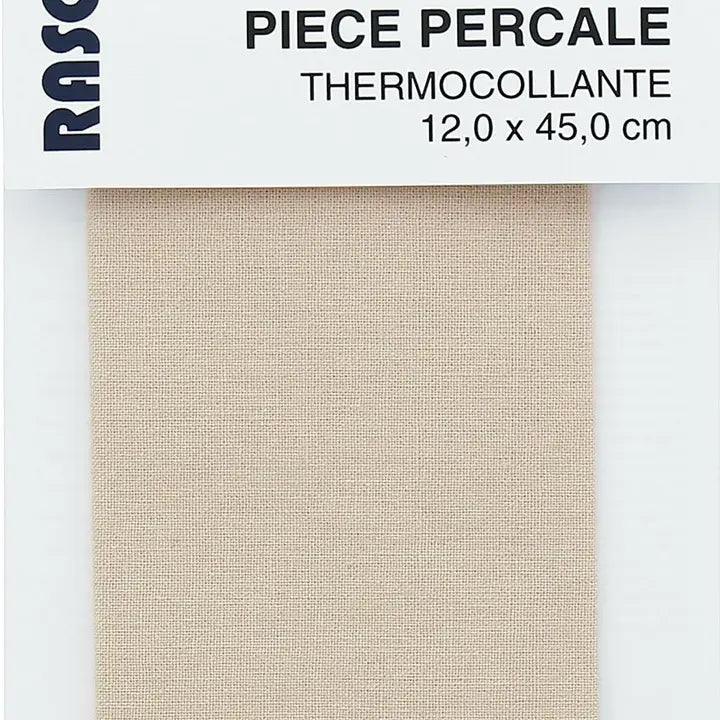 Thermocollant percale for repair - light beige