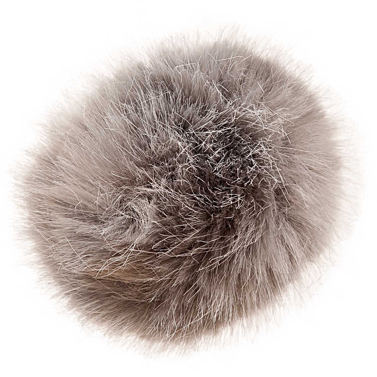 Pompon imitation fur 10 cm - Silver