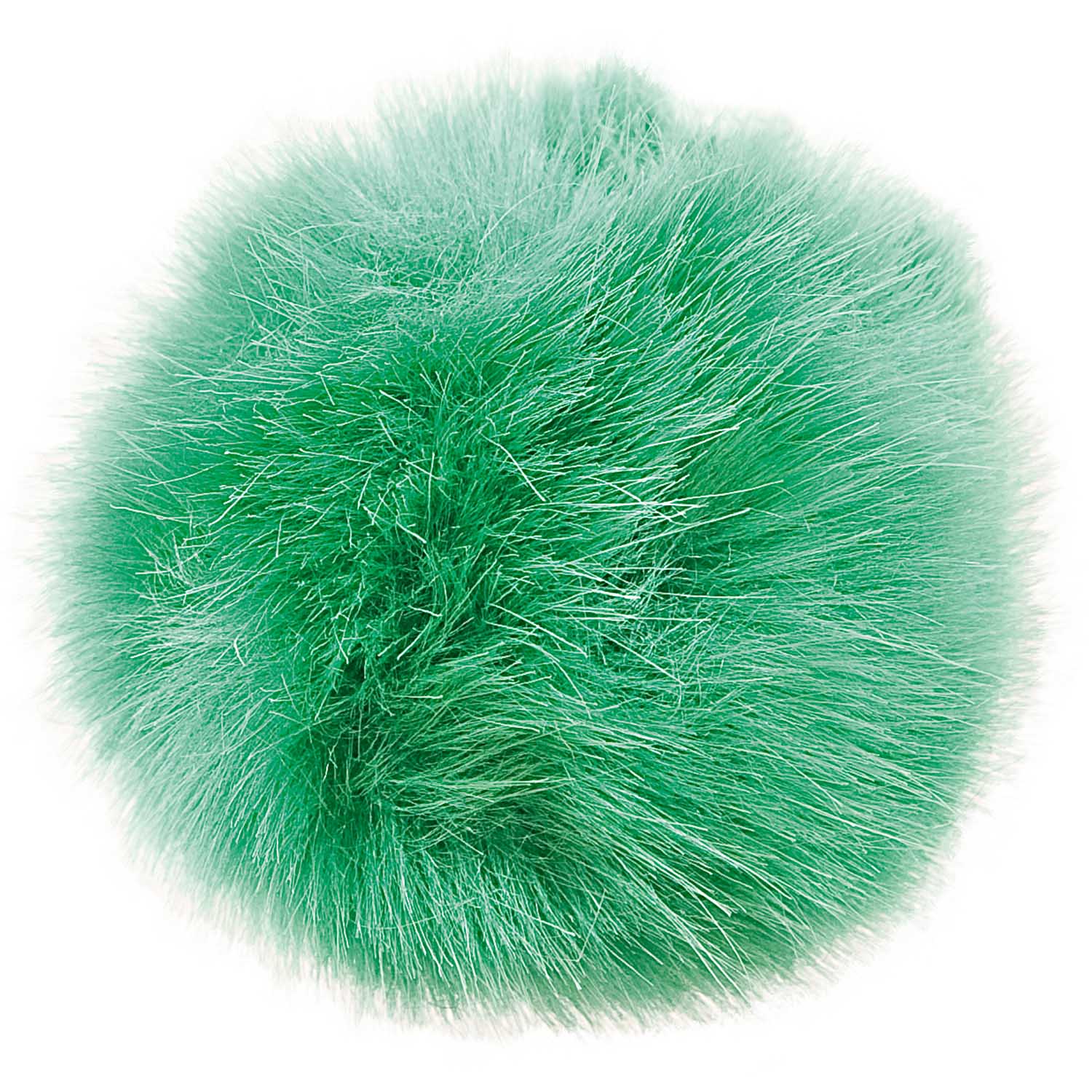 Pompon imitation fur 10 cm - green