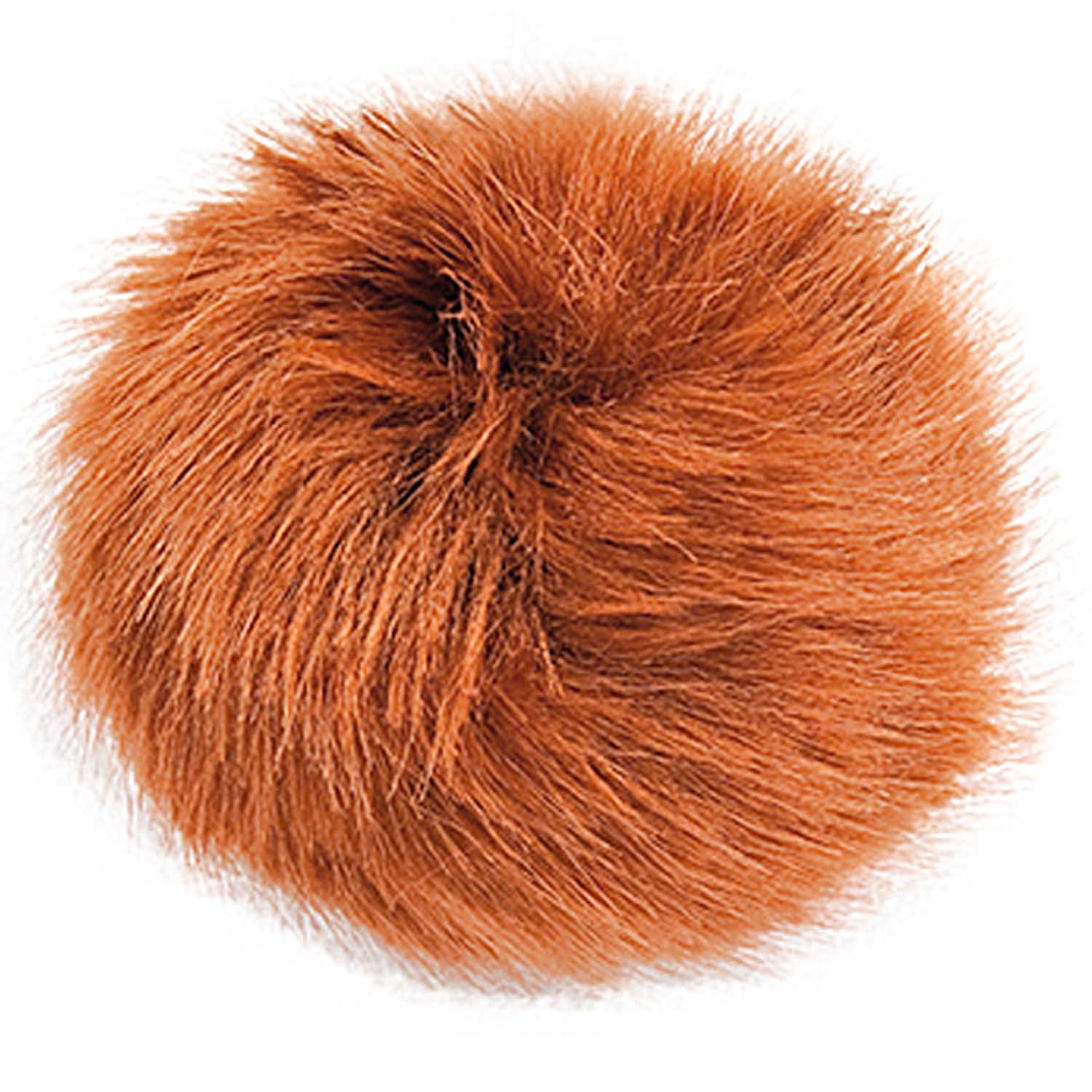 Pompon imitation fur 10 cm - Fauve