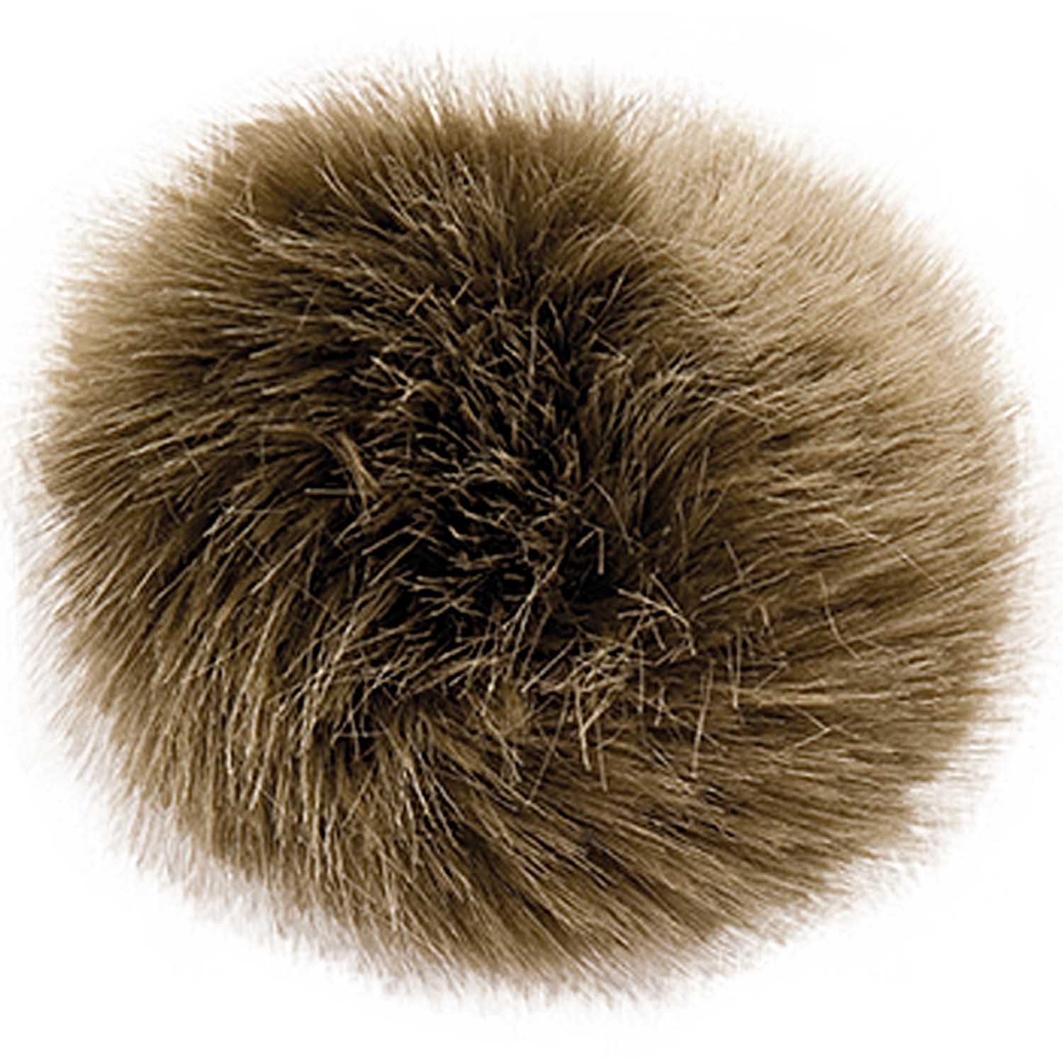 Pompon imitation fur 10 cm - olive