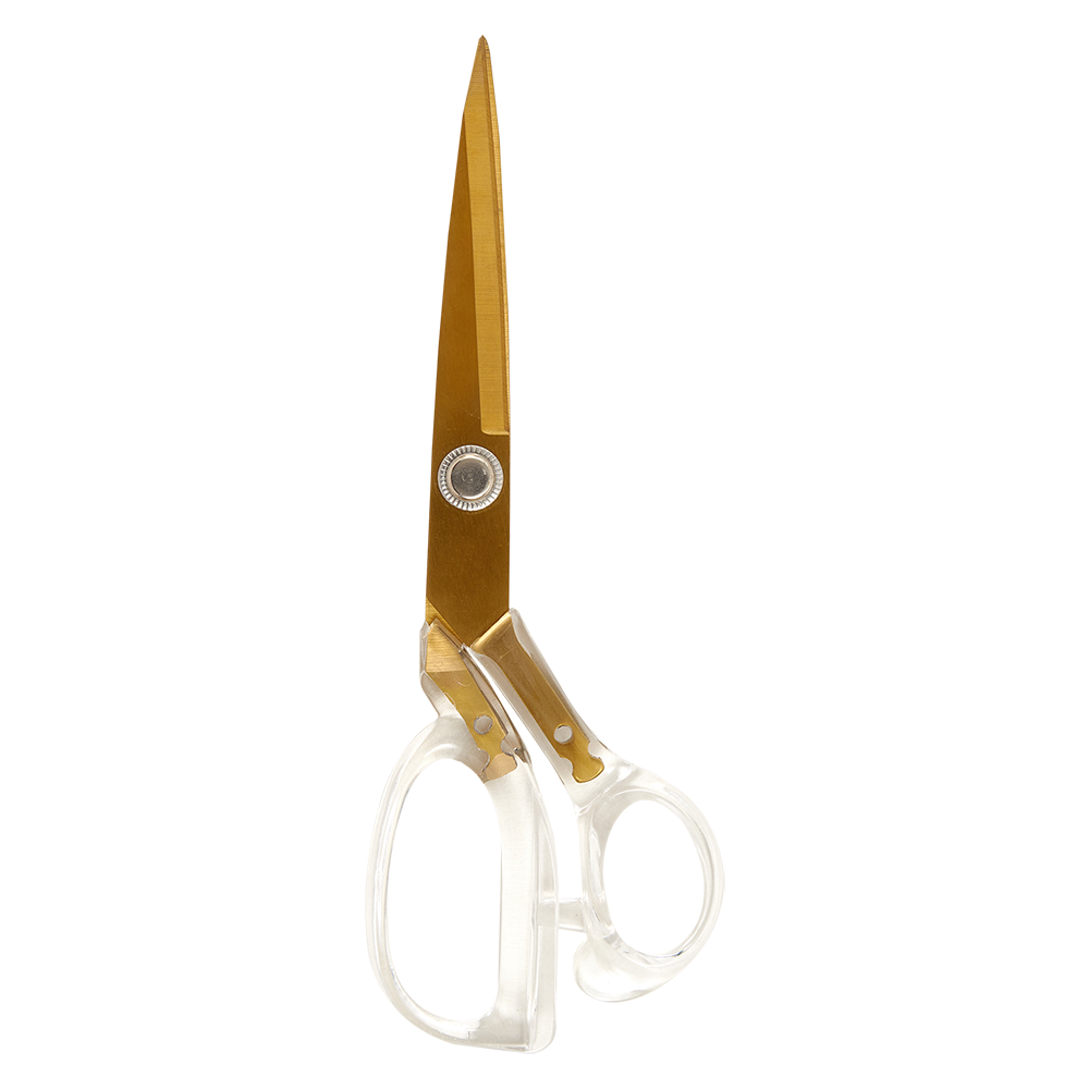 Sewing scissors Transparent and golden tailors 20 cm