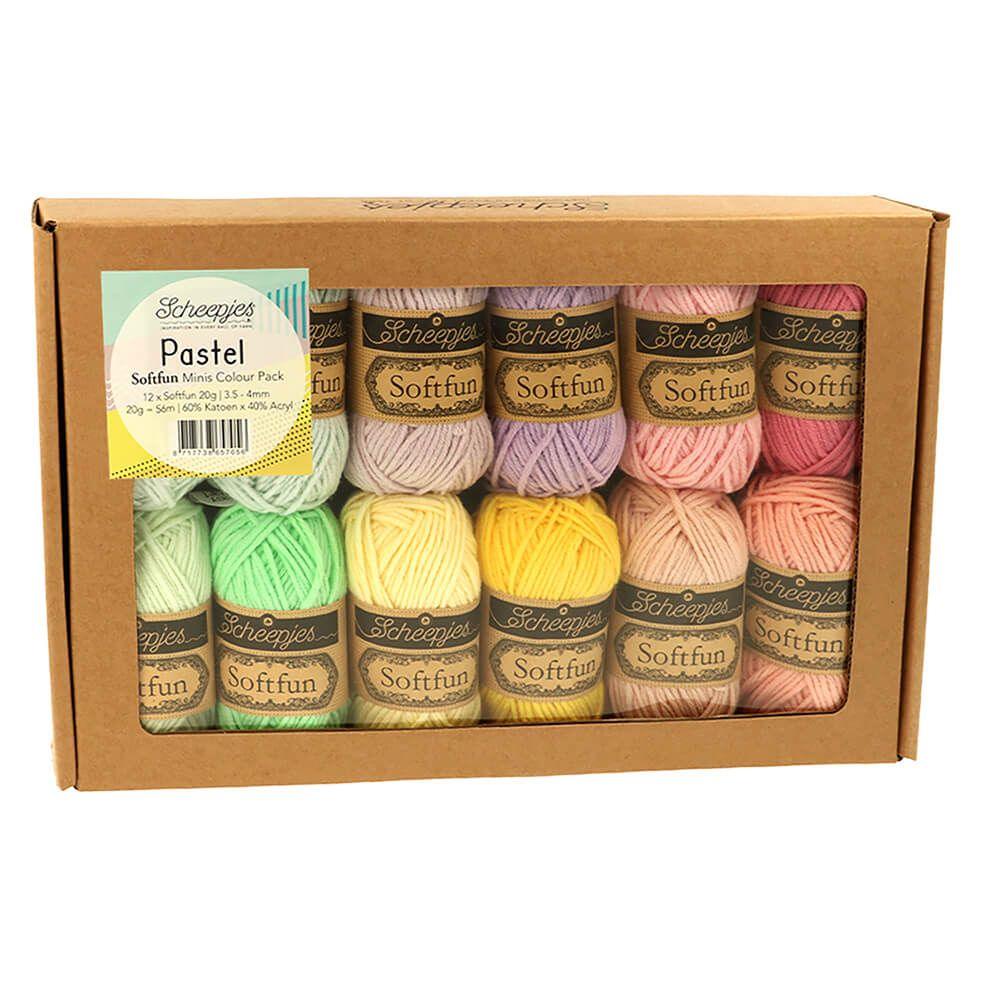 Box of 12 mini balls Scheejes Soft Fun - Pastel