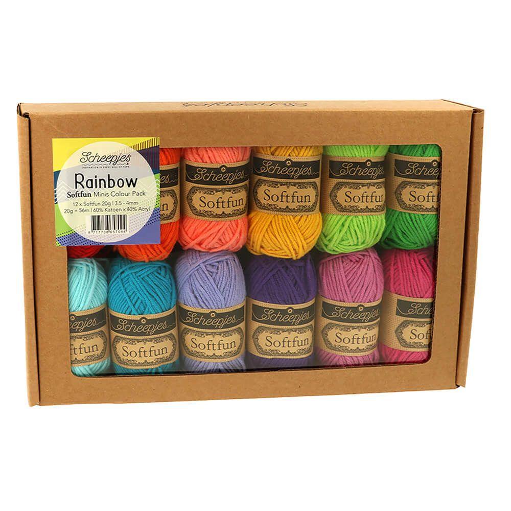 Coffret de 12 mini pelotes Scheejes Soft Fun - Rainbow