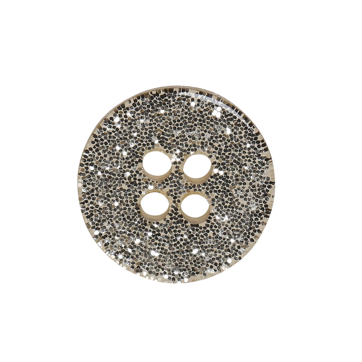 Set of 8 glitter buttons 12 mm - Gold