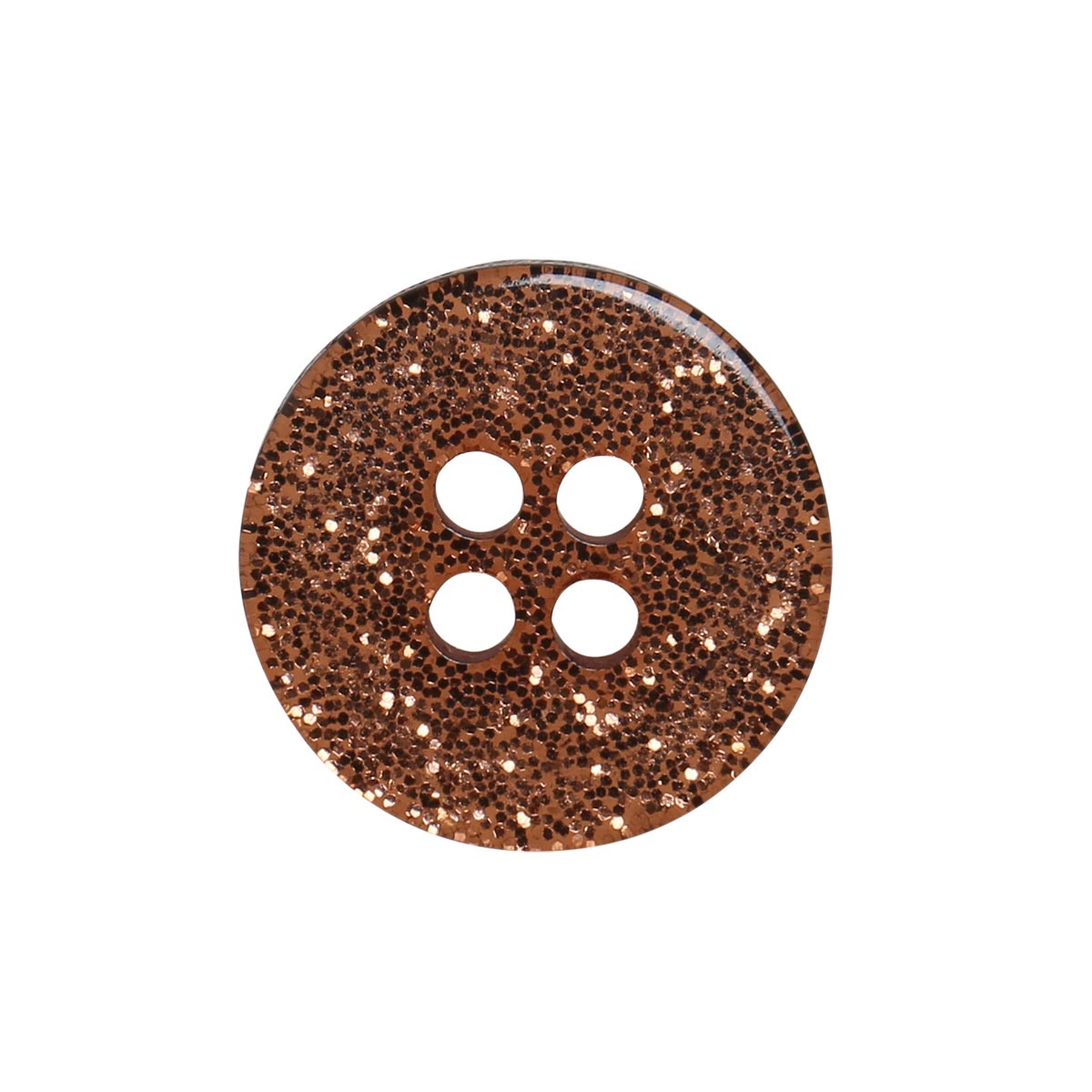 Set of 8 glitter buttons 12 mm - Copper