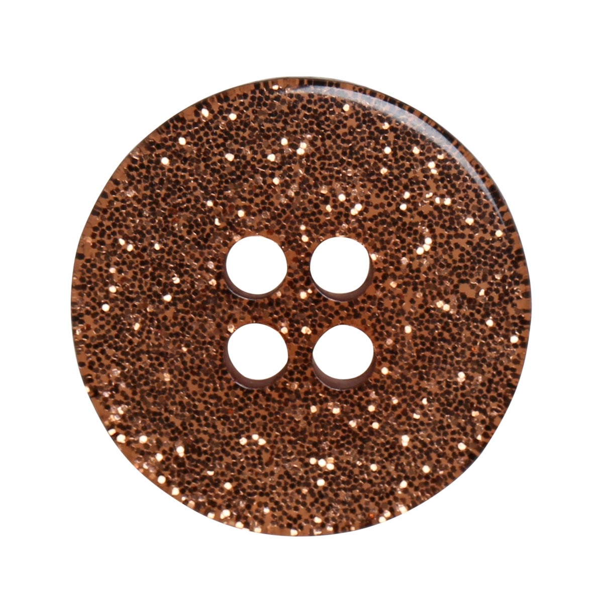 Set of 8 glitter buttons 18 mm - Copper