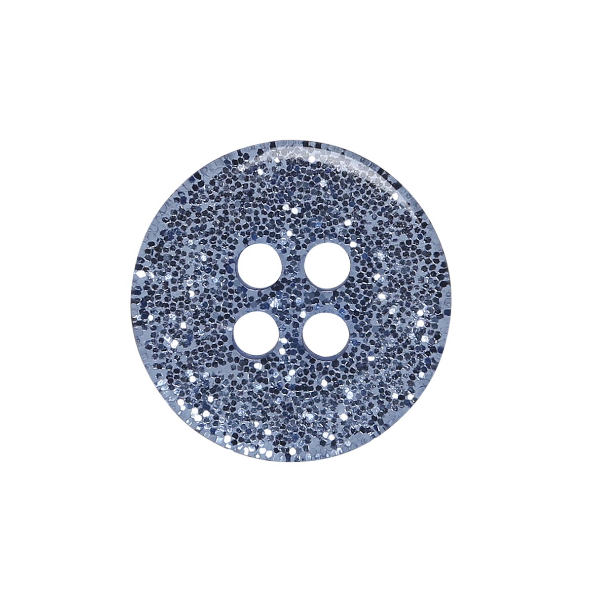 Set von 8 Glitzerknöpfen 12 mm - blau