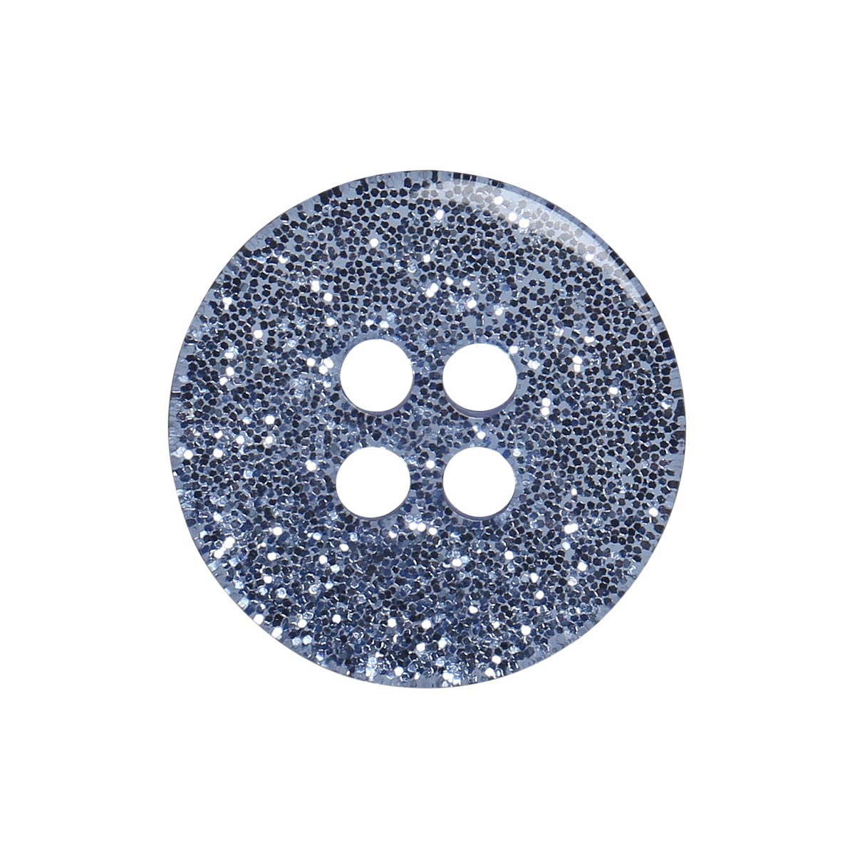 Set de 8 boutons Glitter 15 mm - Bleu