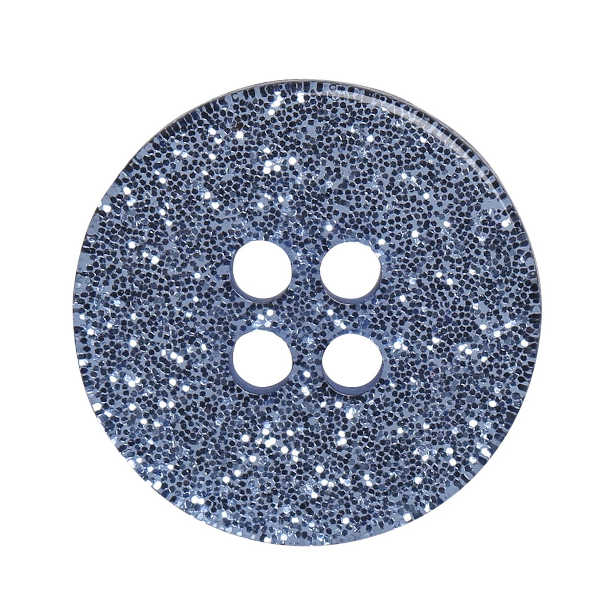 Set of 8 glitter buttons 18 mm - Blue