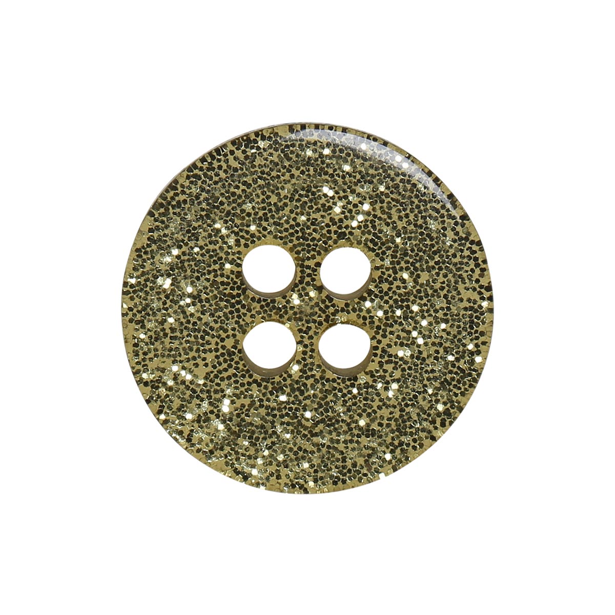 Set of 8 glitter buttons 15 mm - Green