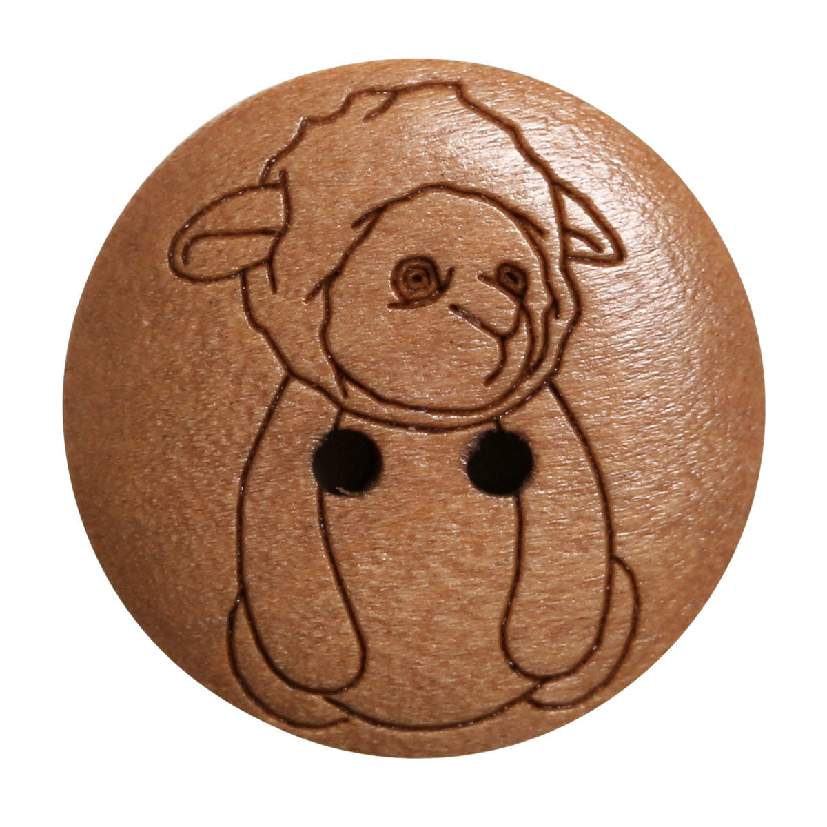 Set of 8 wooden buttons 17 mm - sheep