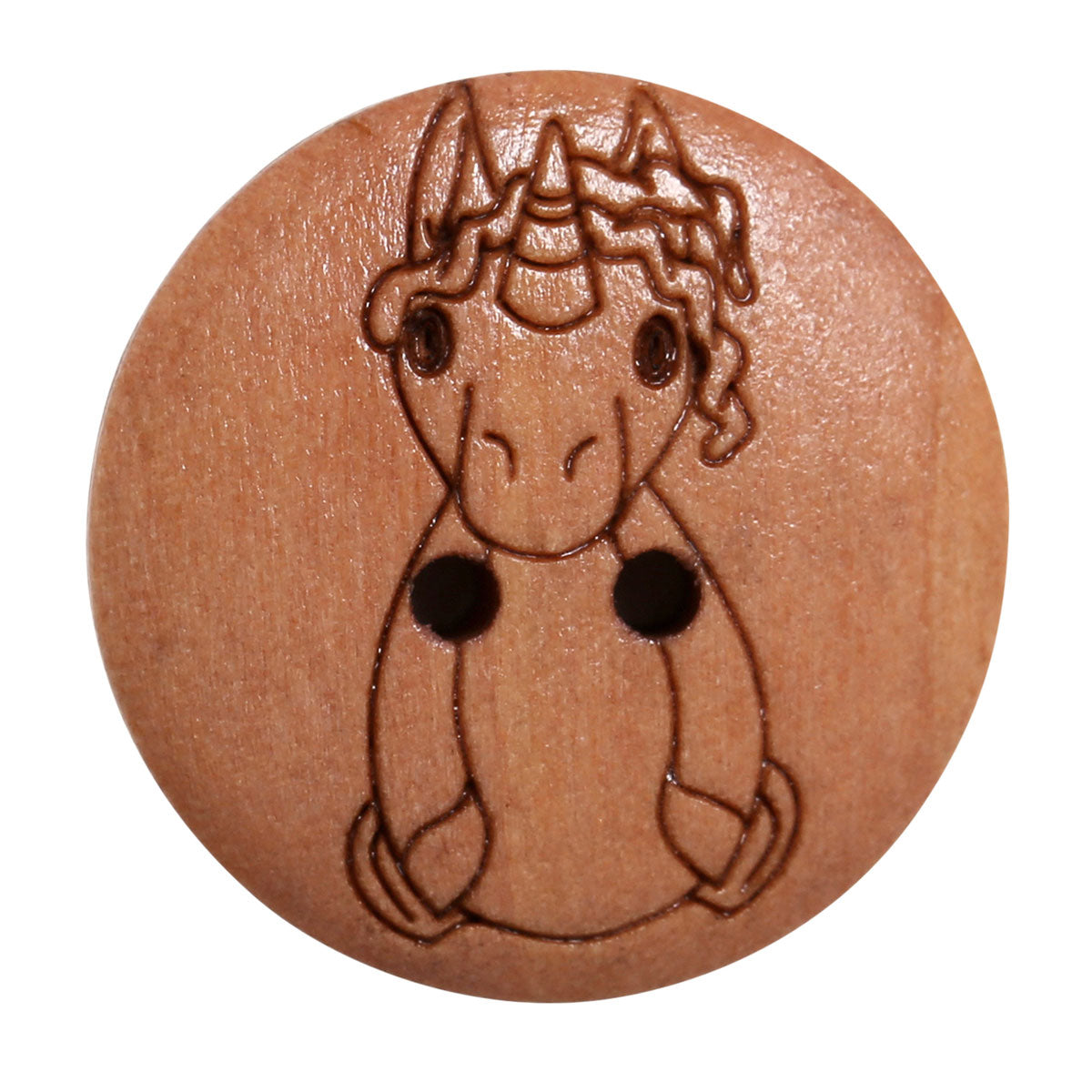 Set of 8 17 mm wooden buttons - Unicorn