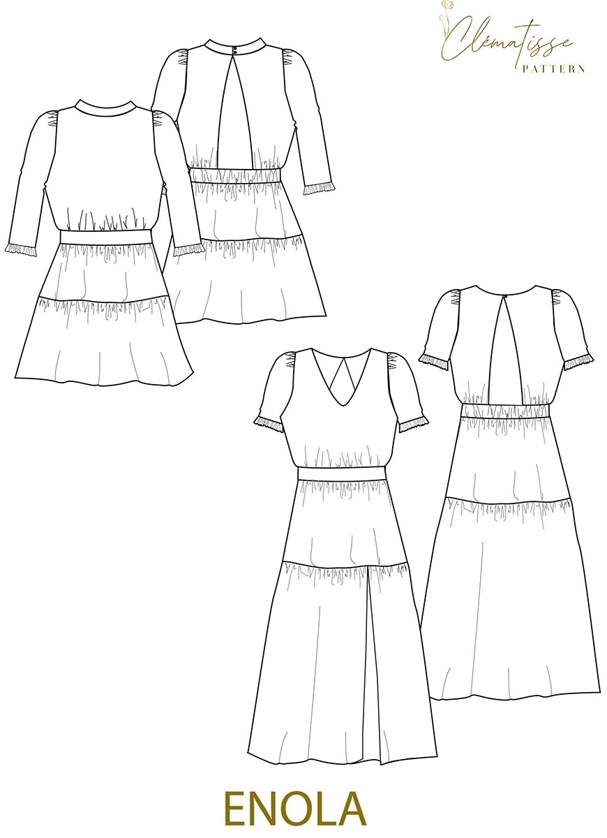 Enola dress pattern - Clématisse pattern