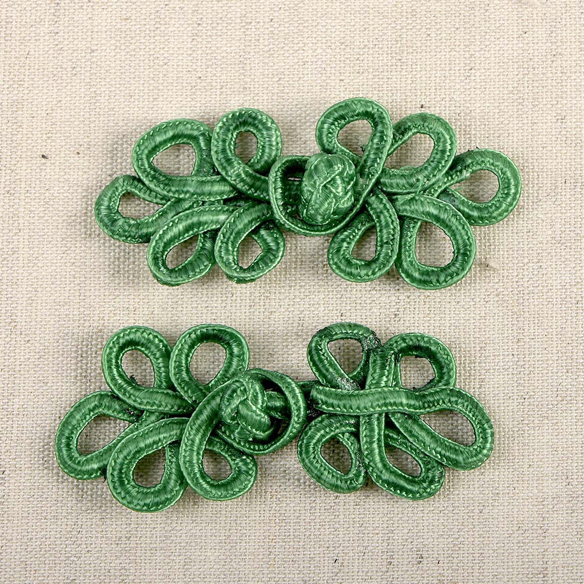 Set de 2 brandebourgs - Vert jade