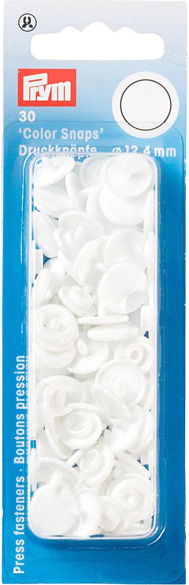 Set of 30 Pruits Color Snaps 12.4 mm - White