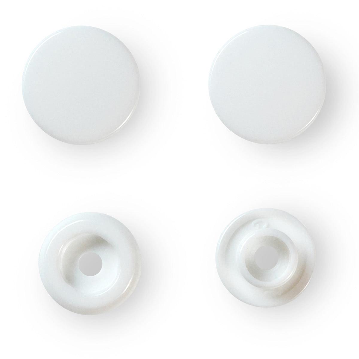 Set de 30 boutons pression Color Snaps 12,4 mm - Blanc