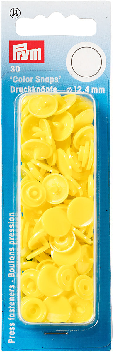 Set de 30 boutons pression Color Snaps 12,4 mm - Jaune clair