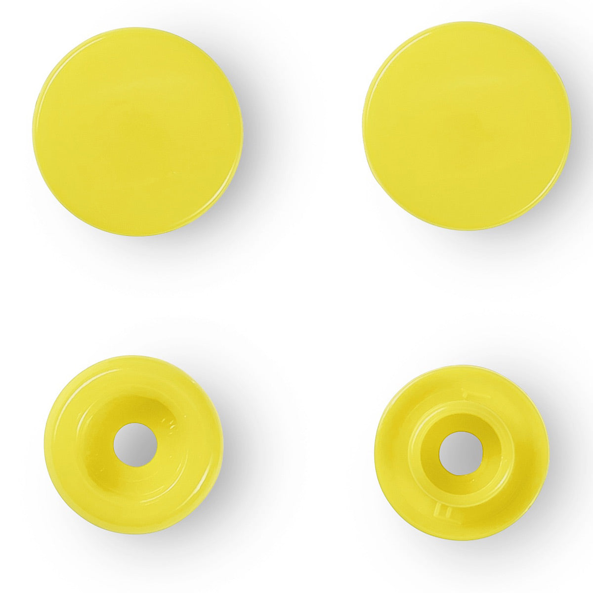 Set de 30 boutons pression Color Snaps 12,4 mm - Jaune clair