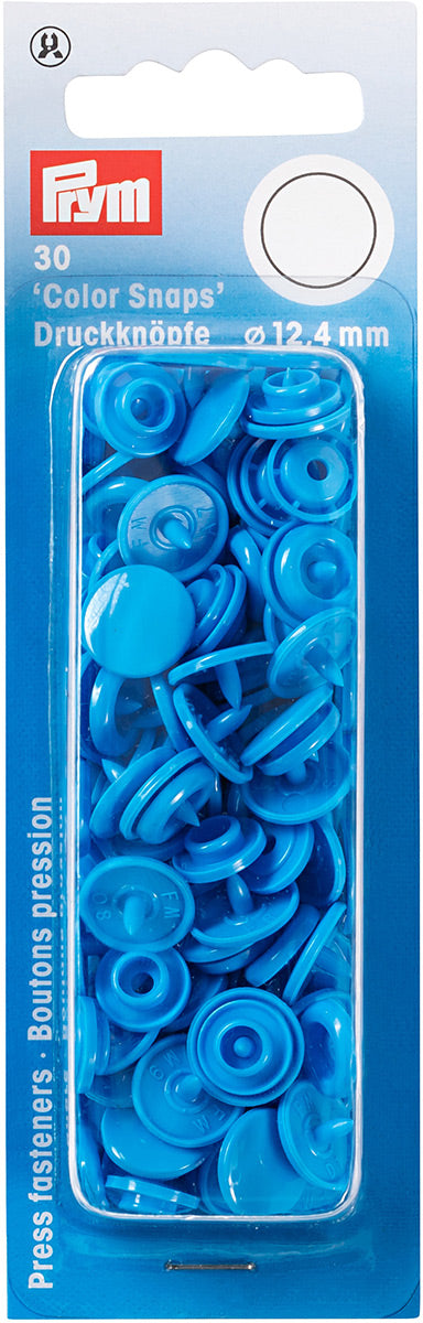 Set of 30 Pruits Color Snaps 12.4 mm - Blue