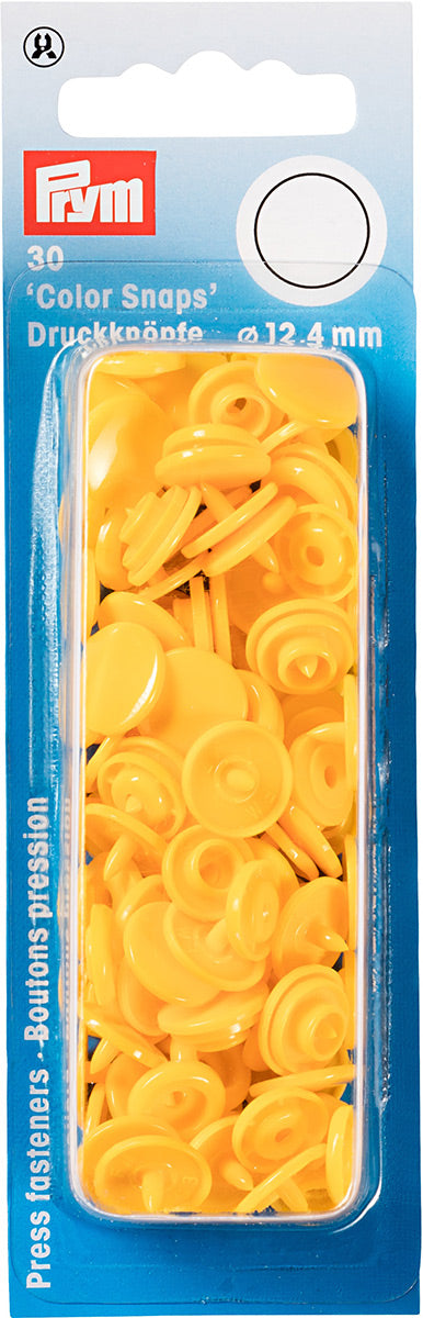 Set de 30 boutons pression Color Snaps 12,4 mm - Jaune