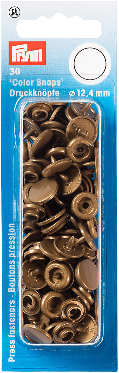 Set de 30 boutons pression Color Snaps 12,4 mm - Or