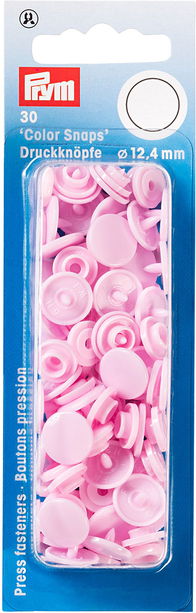 Set de 30 boutons pression Color Snaps 12,4 mm - Rose