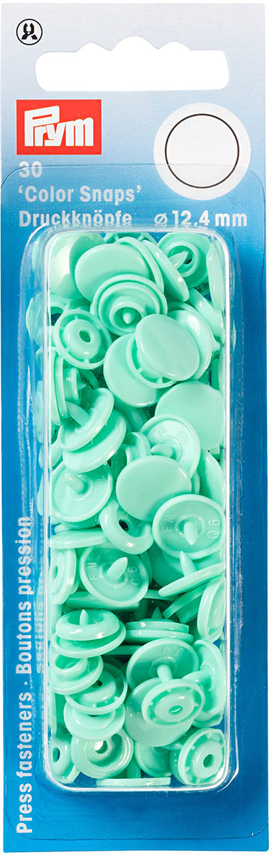 Set de 30 boutons pression Color Snaps 12,4 mm - Menthe