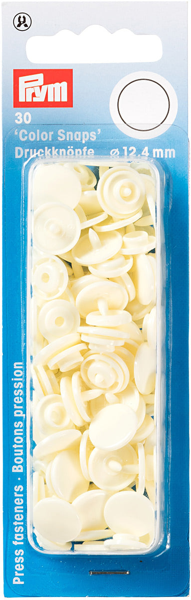 Set of 30 Pruits Color Snaps 12.4 mm - broken white